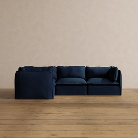 Slipcover Only - Modular Washable 4-Seater Corner Sectional in Sumi