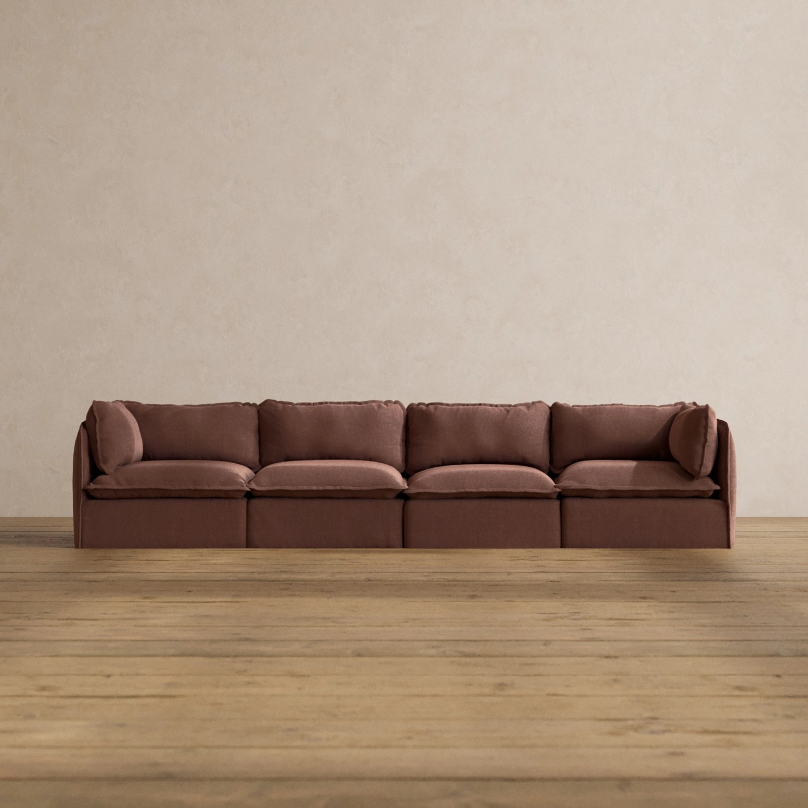 Slipcover Only - Modular Washable 4-Seater in Chestnut
