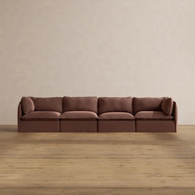 Slipcover Only - Modular Washable 4-Seater in Chestnut
