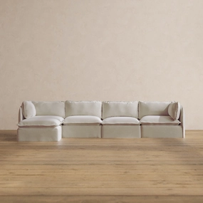 Slipcover Only - Modular Washable 4-Seater Sectional in Coco