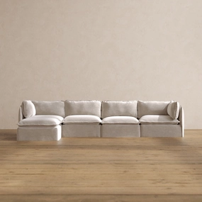 Slipcover Only - Modular Washable 4-Seater Sectional in Mist