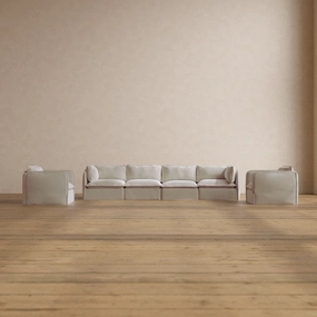 Slipcover Only - Modular Washable 4-Seater Sofa   Armchair Set in Coco