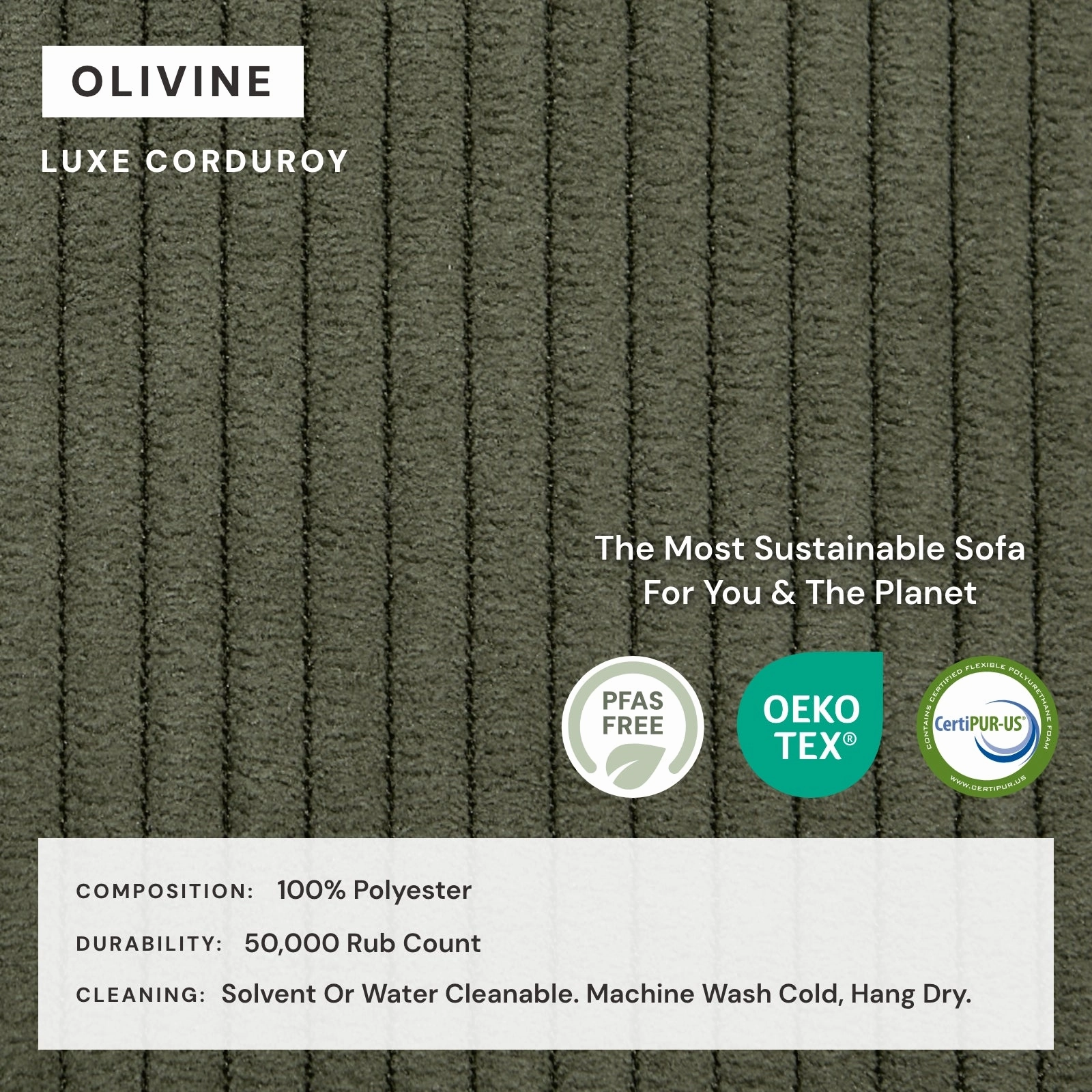 Slipcover Only - Modular Washable 4-Seater Sofa   Armchair Set in Olivine