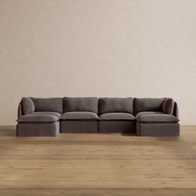 Slipcover Only - Modular Washable 4-Seater U-Sectional in Caviar