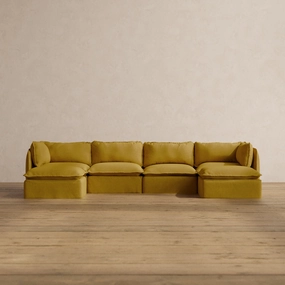 Slipcover Only - Modular Washable 4-Seater U-Sectional in Kiiro
