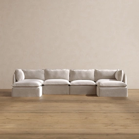 Slipcover Only - Modular Washable 4-Seater U-Sectional in Mist