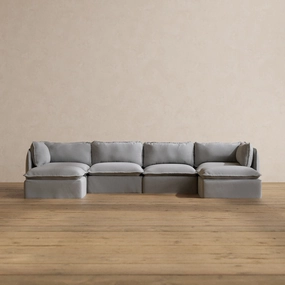 Slipcover Only - Modular Washable 4-Seater U-Sectional in Pumice