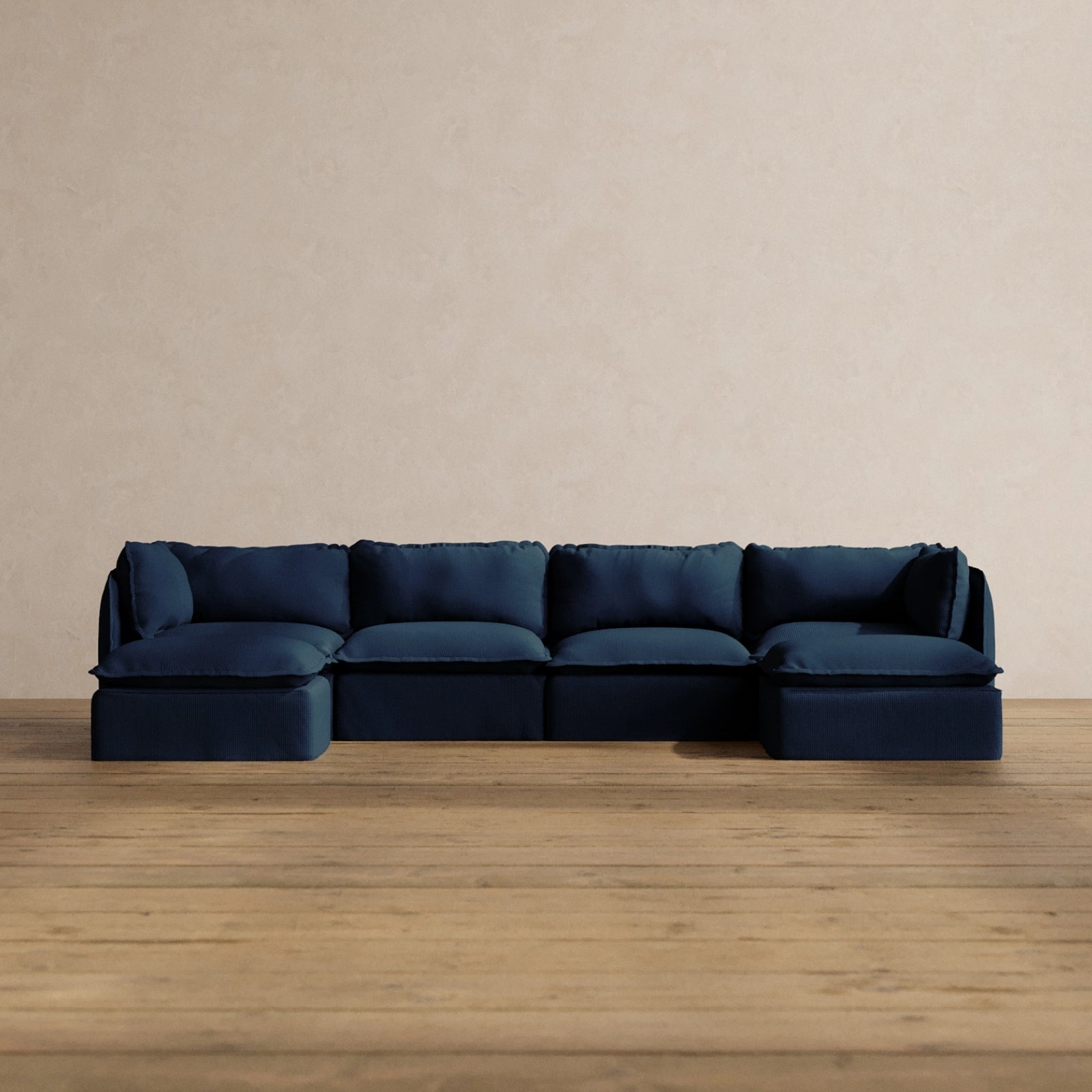 Slipcover Only - Modular Washable 4-Seater U-Sectional in Sumi