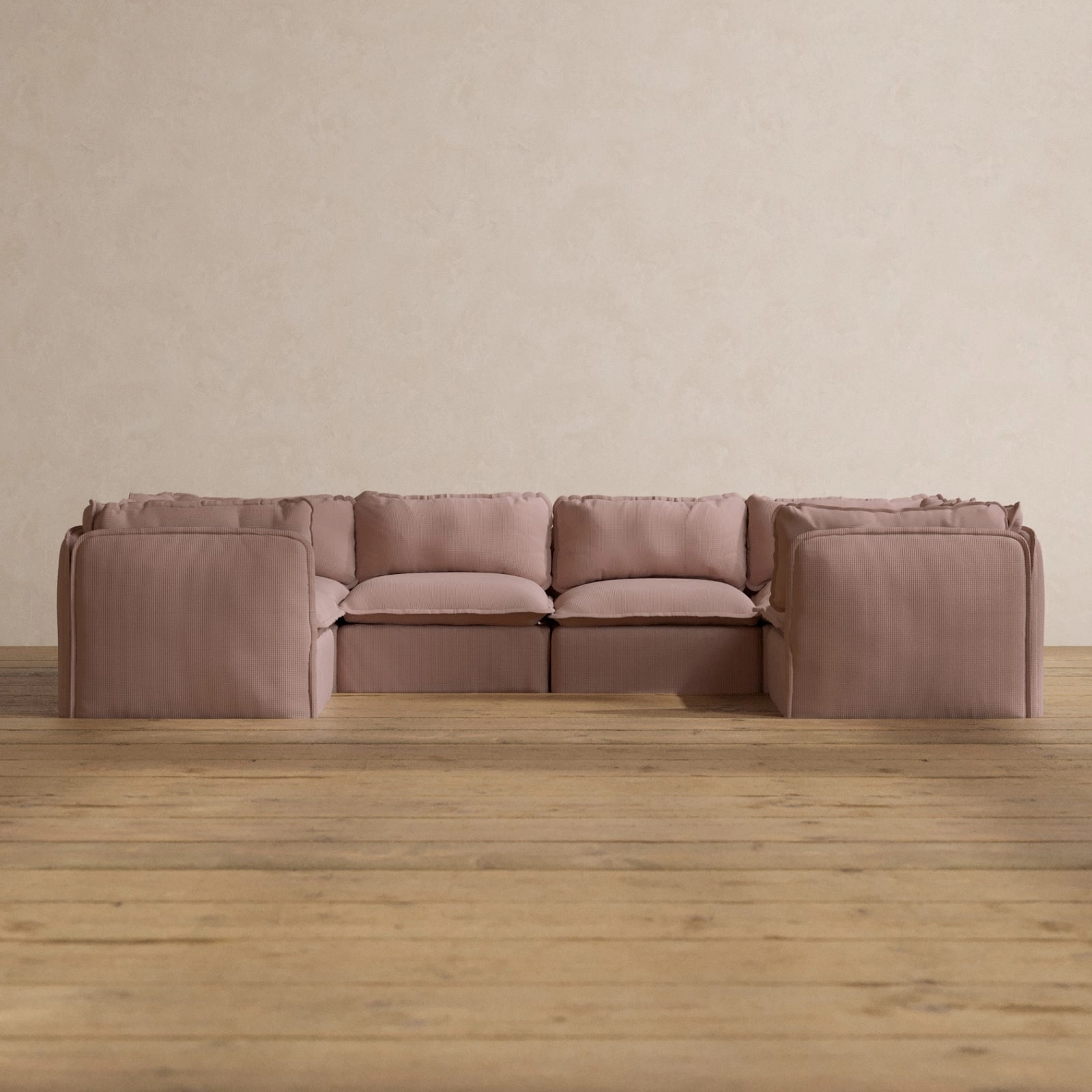 Slipcover Only - Modular Washable 6-Seater U-Sectional in Sakura