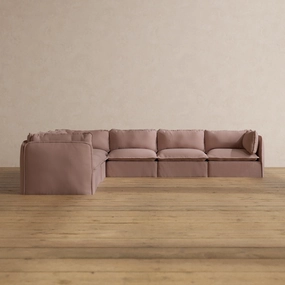 Slipcover Only - Modular Washable 7-Seater Corner Sectional in Sakura
