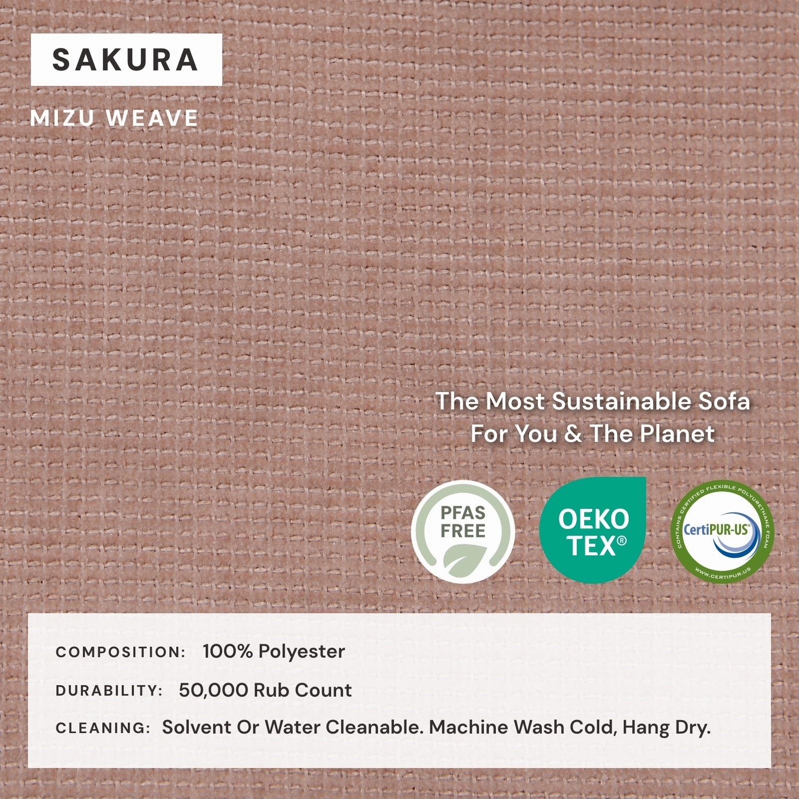 Slipcover Only - Modular Washable 7-Seater Open-Ends U-Sectional in Sakura
