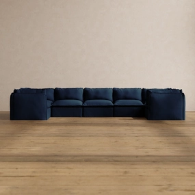 Slipcover Only - Modular Washable 7-Seater U-Sectional in Sumi