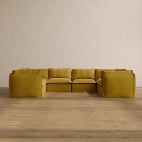 Slipcover Only - Modular Washable 8-Seater U-Sectional in Kiiro