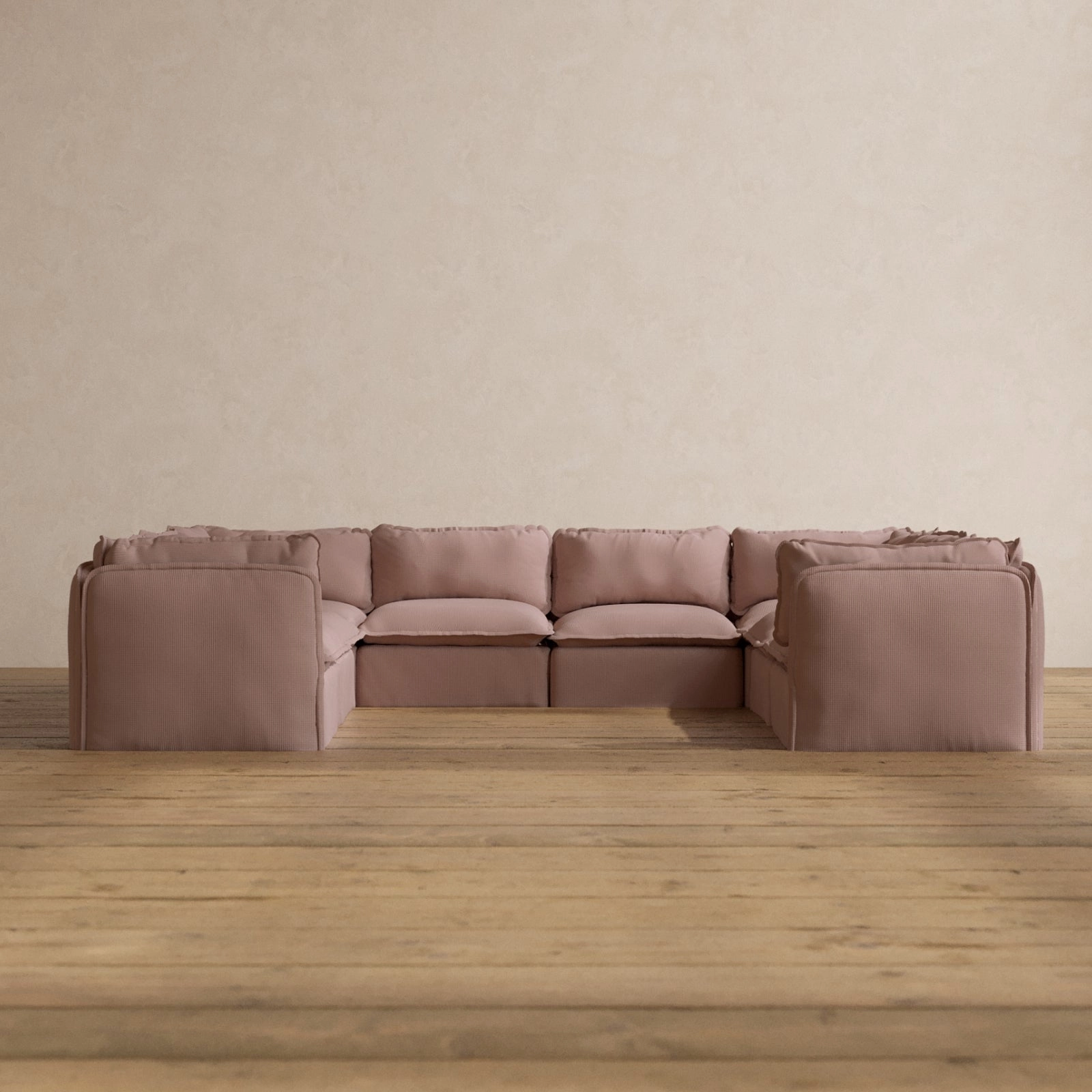 Slipcover Only - Modular Washable 8-Seater U-Sectional in Sakura