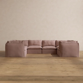 Slipcover Only - Modular Washable 8-Seater U-Sectional in Sakura