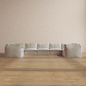 Slipcover Only - Modular Washable 9-Seater U-Sectional in Coco