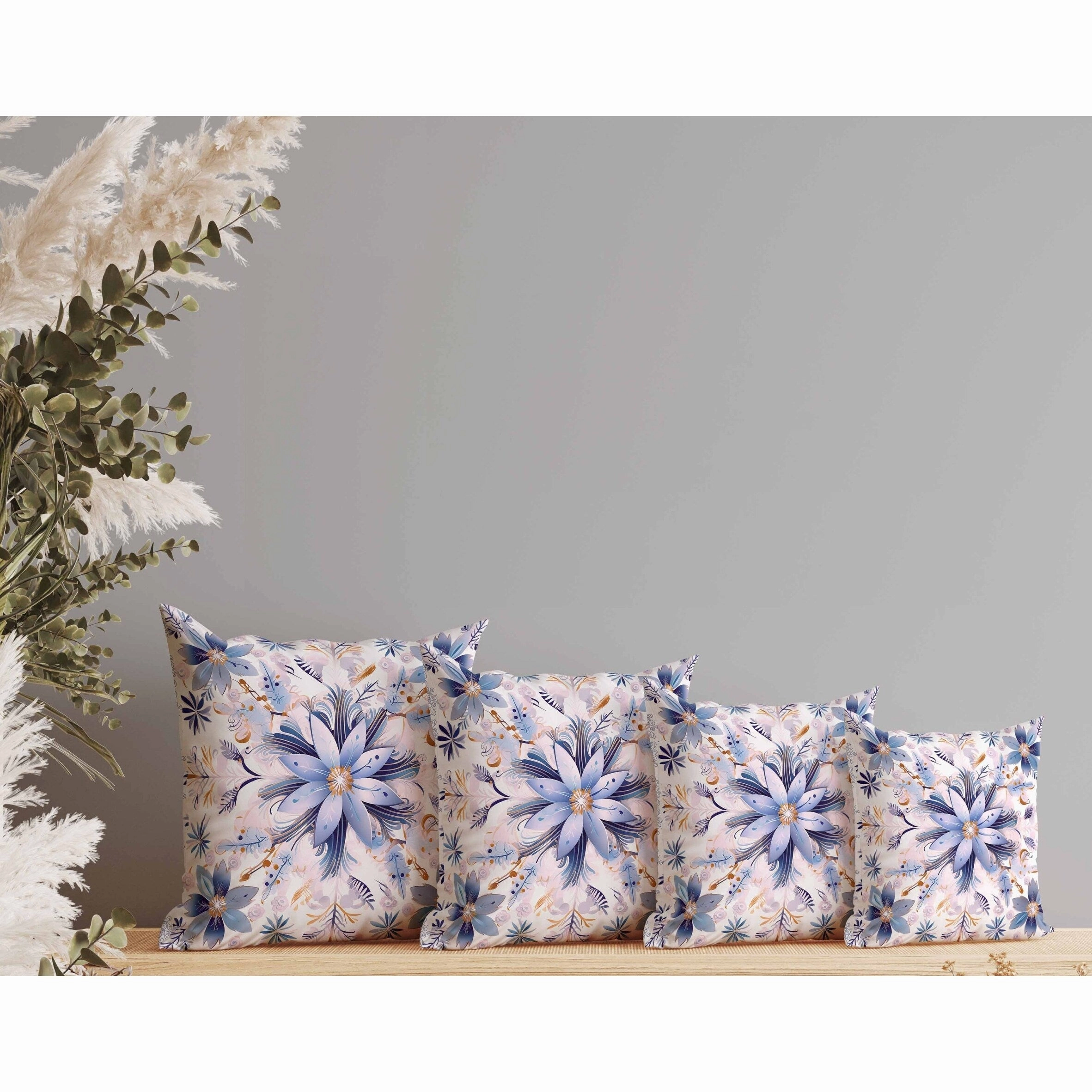 Snowy Crest Indoor/Outdoor Reversible Throw Pillow White and Pink