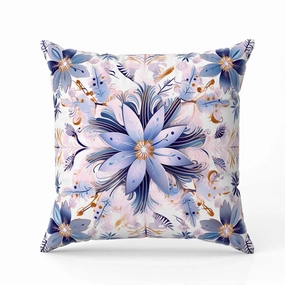 Snowy Crest Indoor/Outdoor Reversible Throw Pillow White and Pink