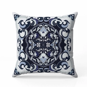 Soft Square Escape Faux Suede Reversible Throw Pillow Blue and Mint