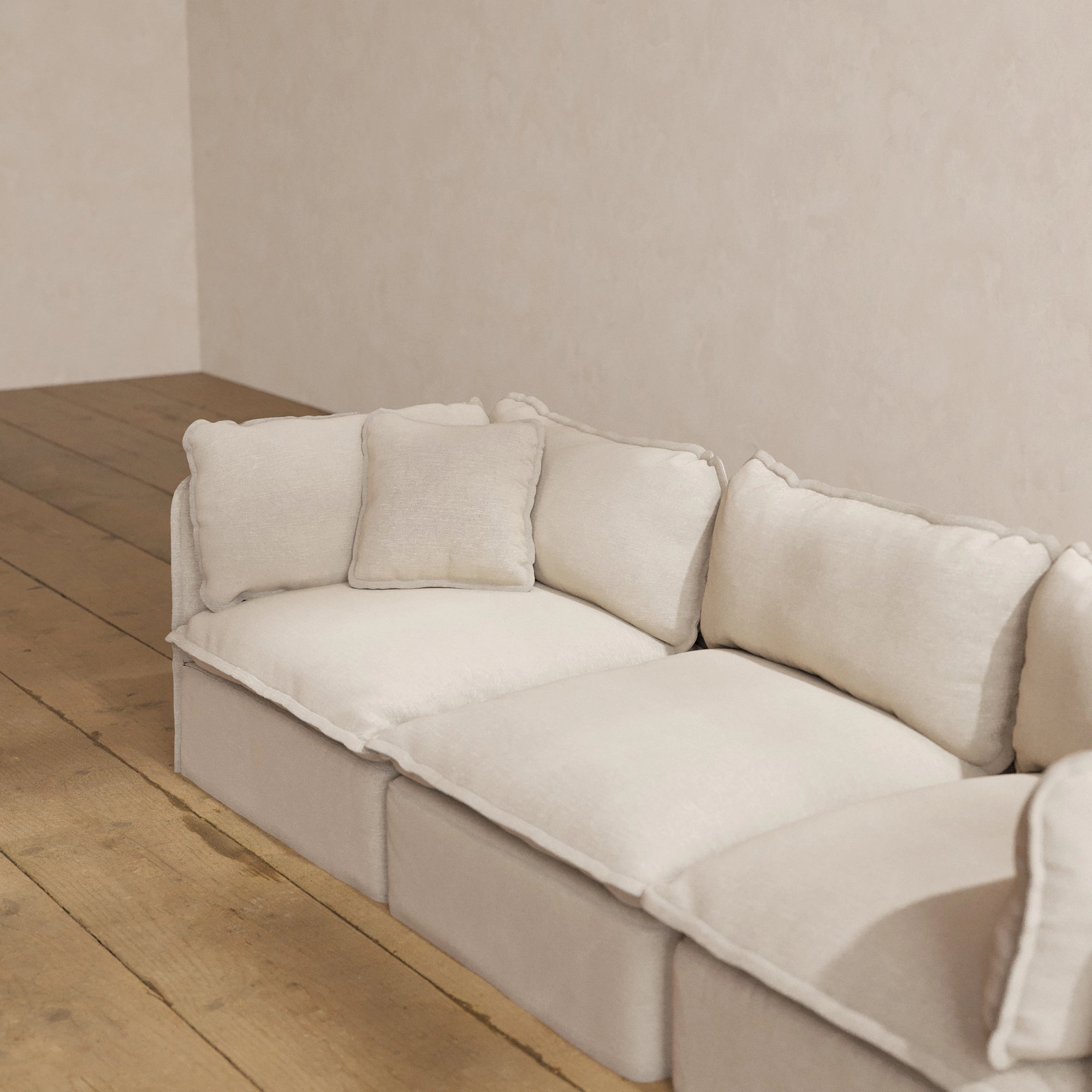Square Performance Accent Pillow 16 x 16 | Blended Weave in Oat