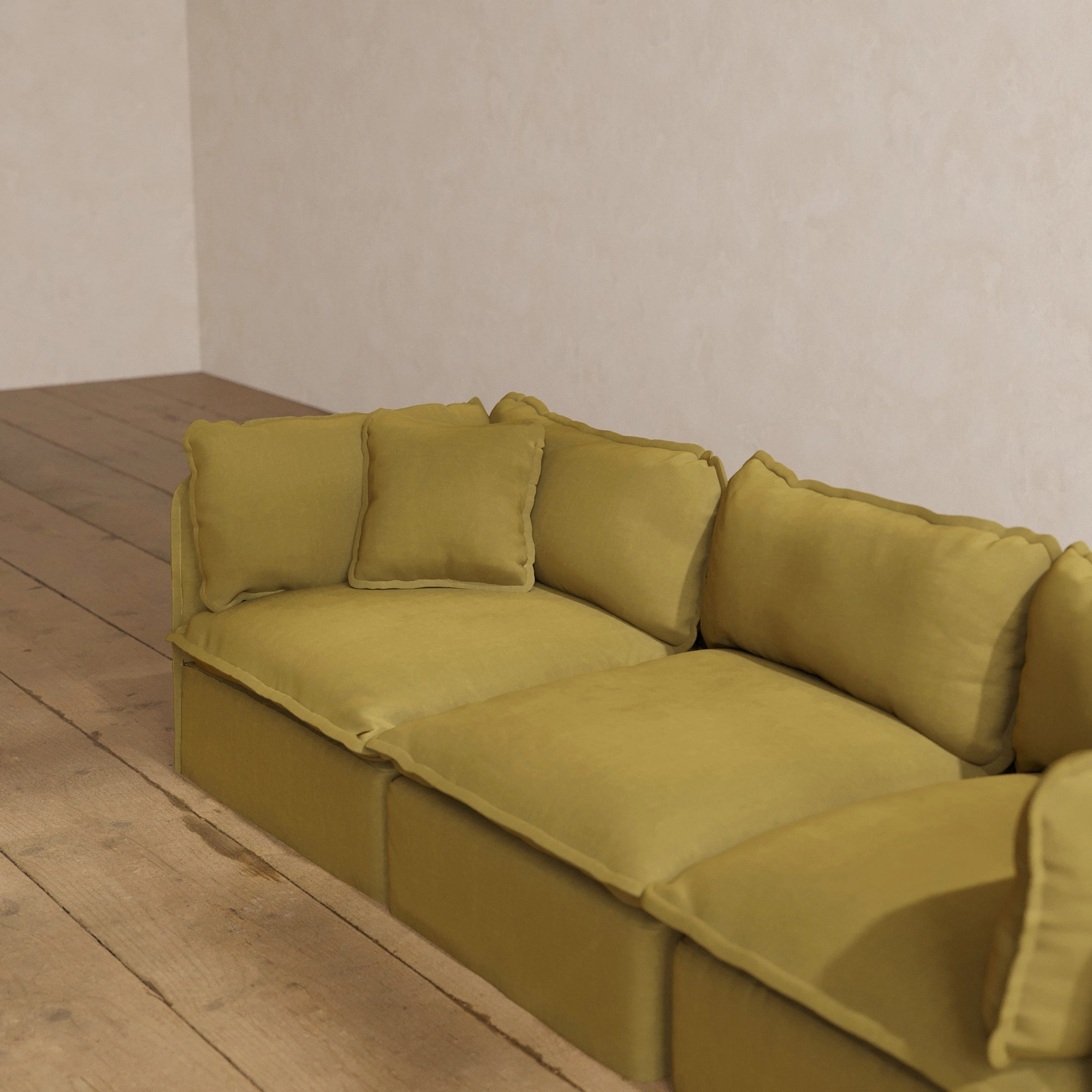 Square Performance Accent Pillow 16 x 16 | Luxury Velvet in Toffee
