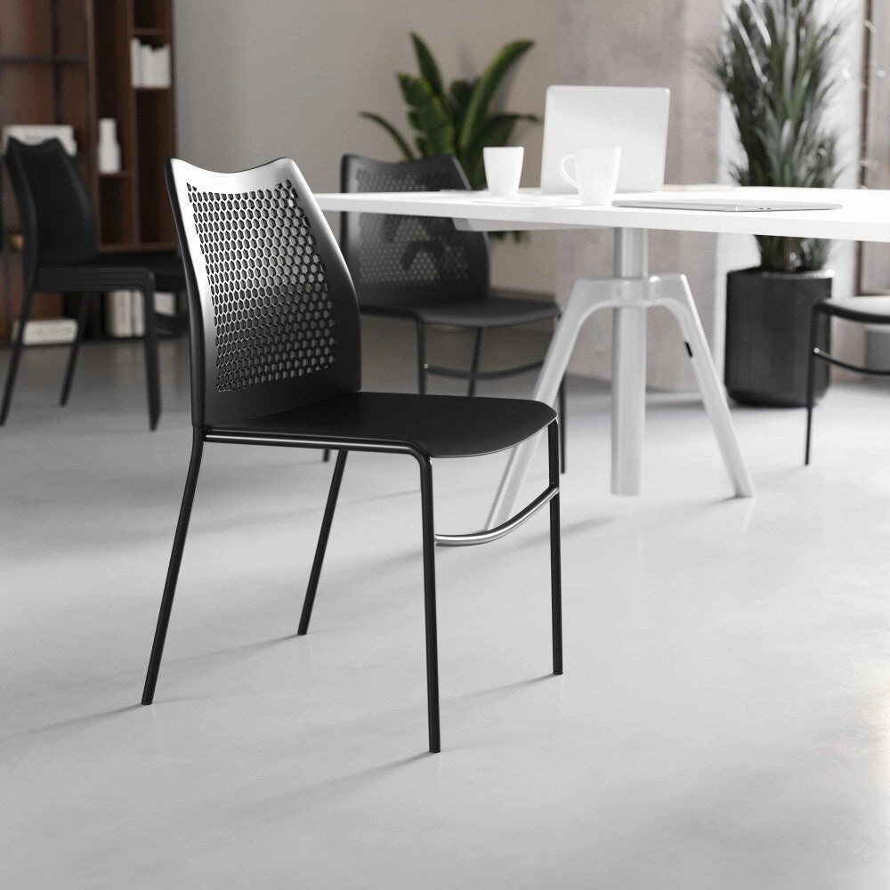 Stackable Chair with Vented Back and Waterfall Seat - 17.75W x 21.5D x 32H