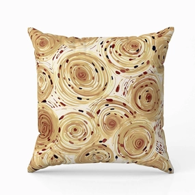 Twisting Tornado Indoor/Outdoor Reversible Throw Pillow Beige