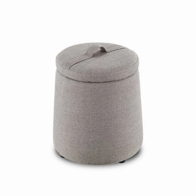 Victoria Storage Ottoman - Grey