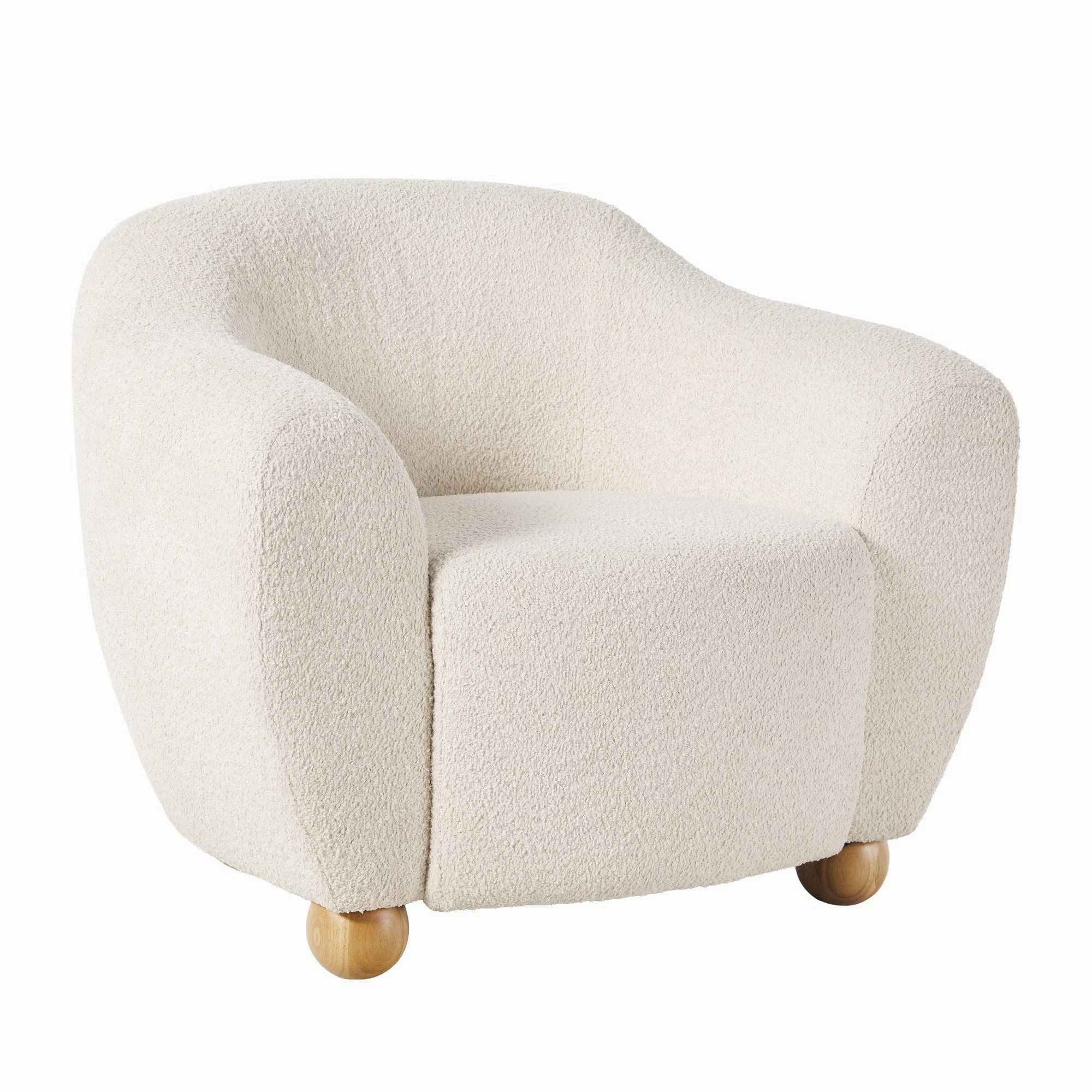 Walker Edison Contemporary Boucle Lounge Accent Chair