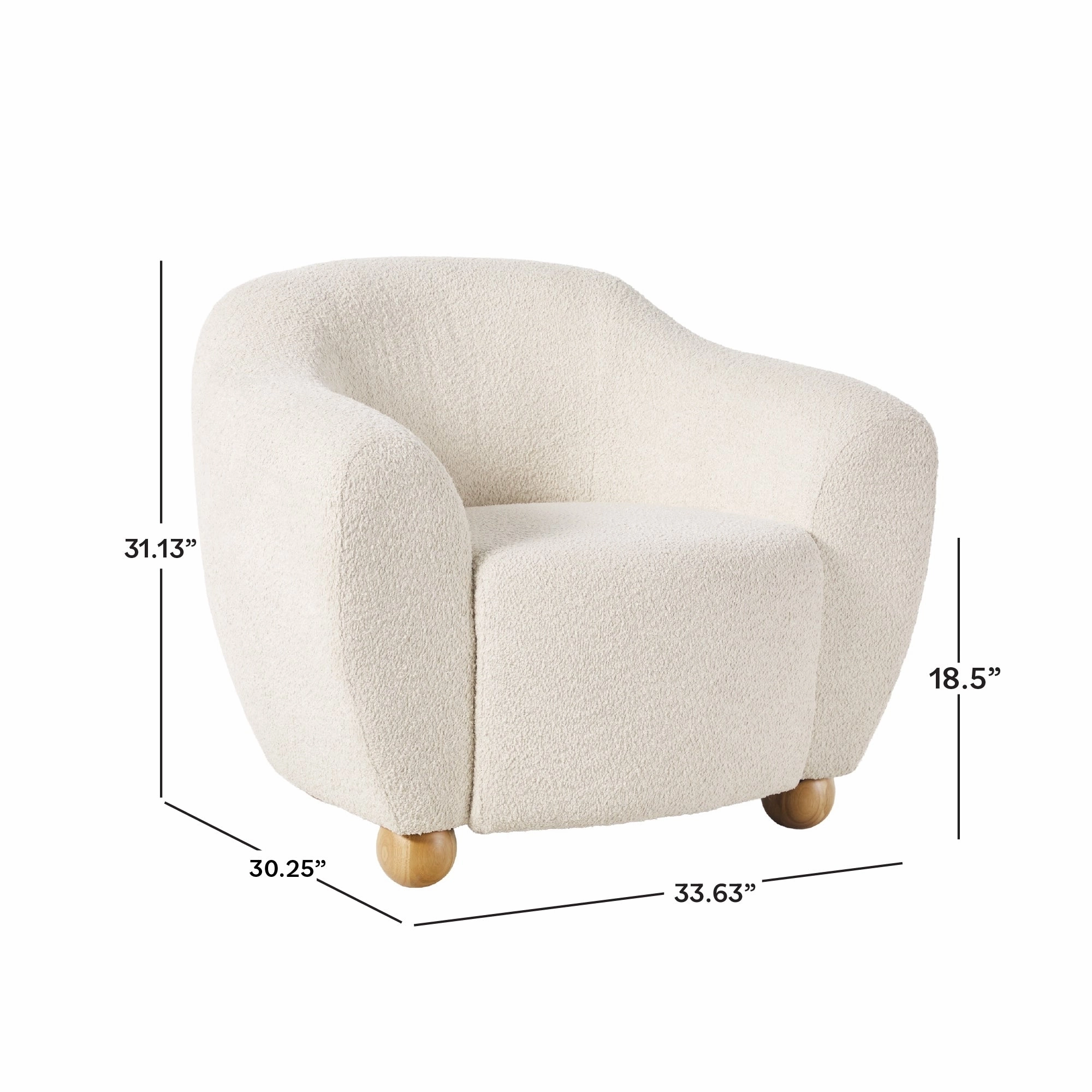 Walker Edison Contemporary Boucle Lounge Accent Chair