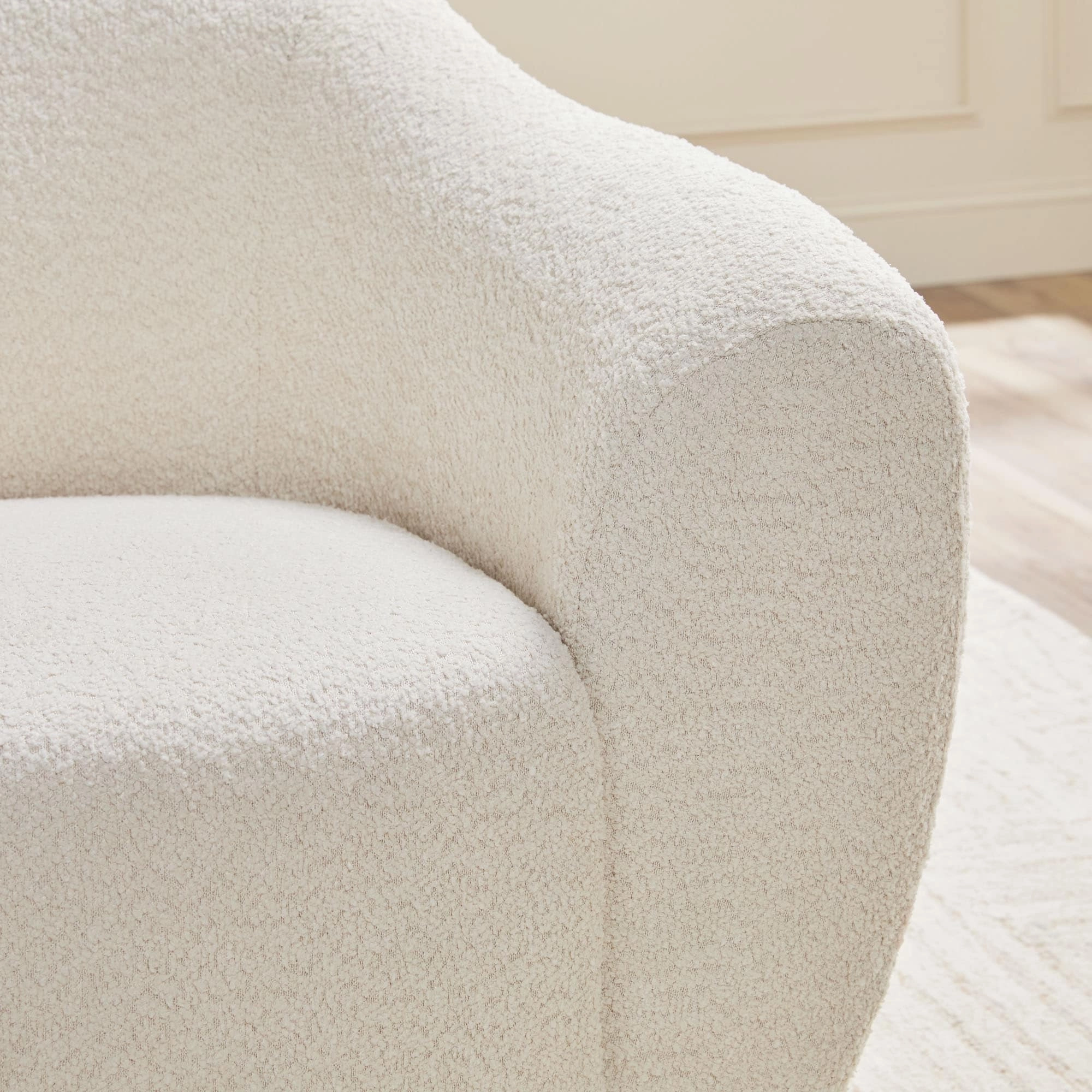 Walker Edison Contemporary Boucle Lounge Accent Chair