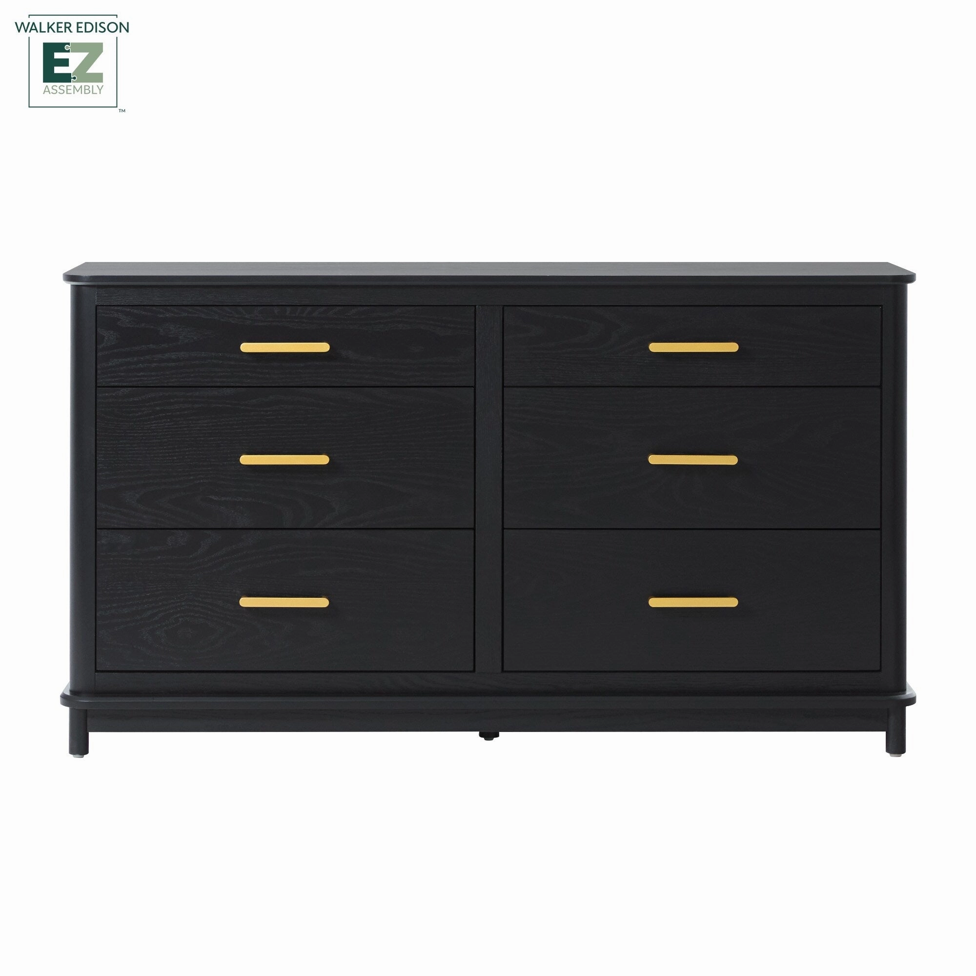 Walker Edison Wood 6-Drawer Dresser with Ultra-Easy Drawer Assembly