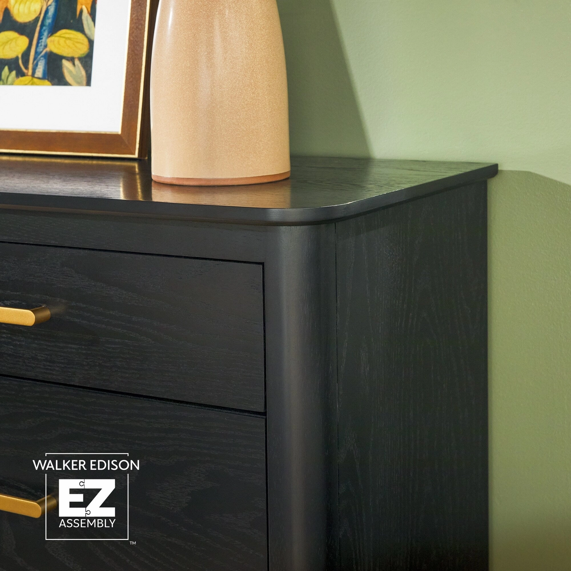 Walker Edison Wood 6-Drawer Dresser with Ultra-Easy Drawer Assembly