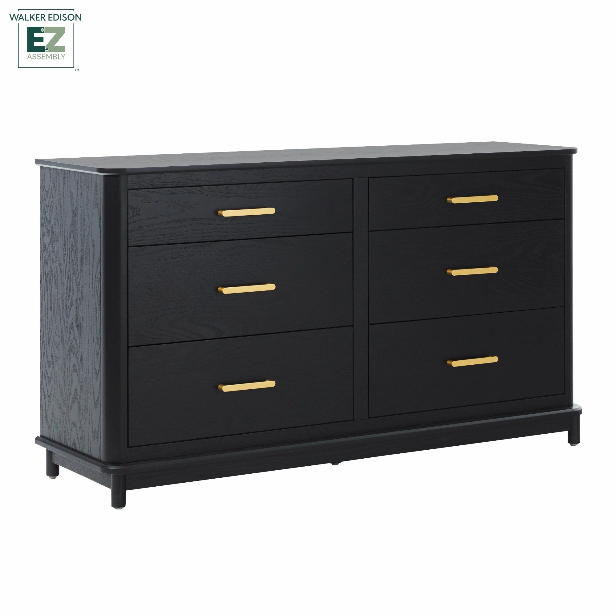 Walker Edison Wood 6-Drawer Dresser with Ultra-Easy Drawer Assembly