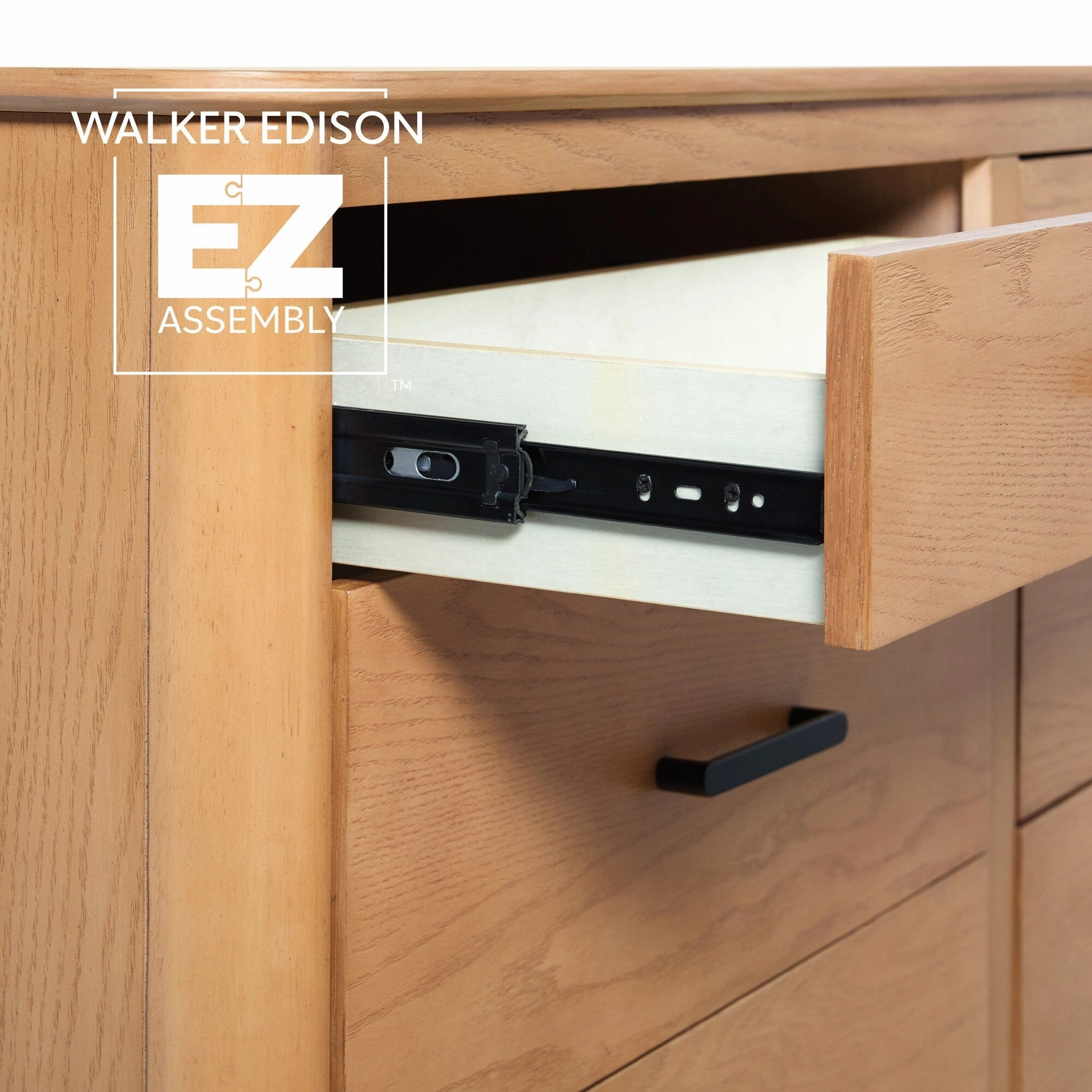 Walker Edison Wood 6-Drawer Dresser with Ultra-Easy Drawer Assembly