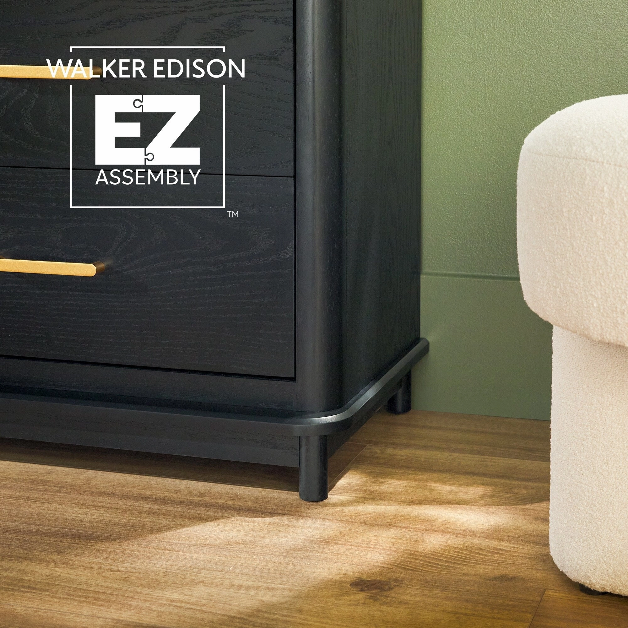 Walker Edison Wood 6-Drawer Dresser with Ultra-Easy Drawer Assembly