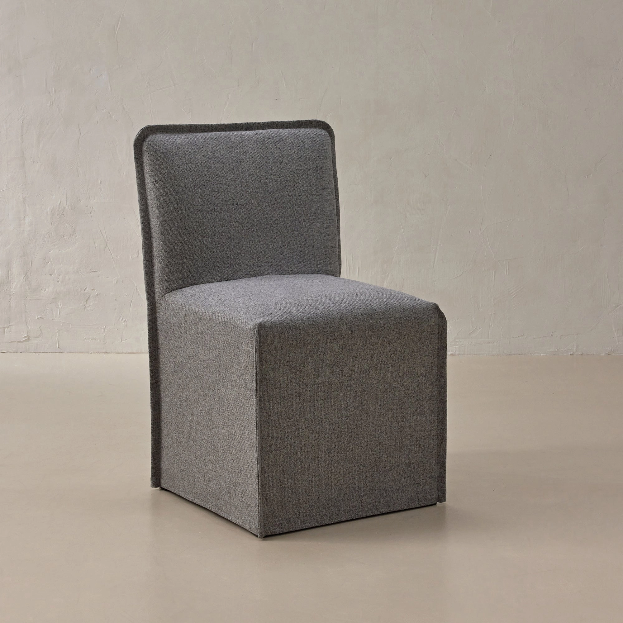 Washable Upholstered Dining Chair | 15 Back Height in Ash