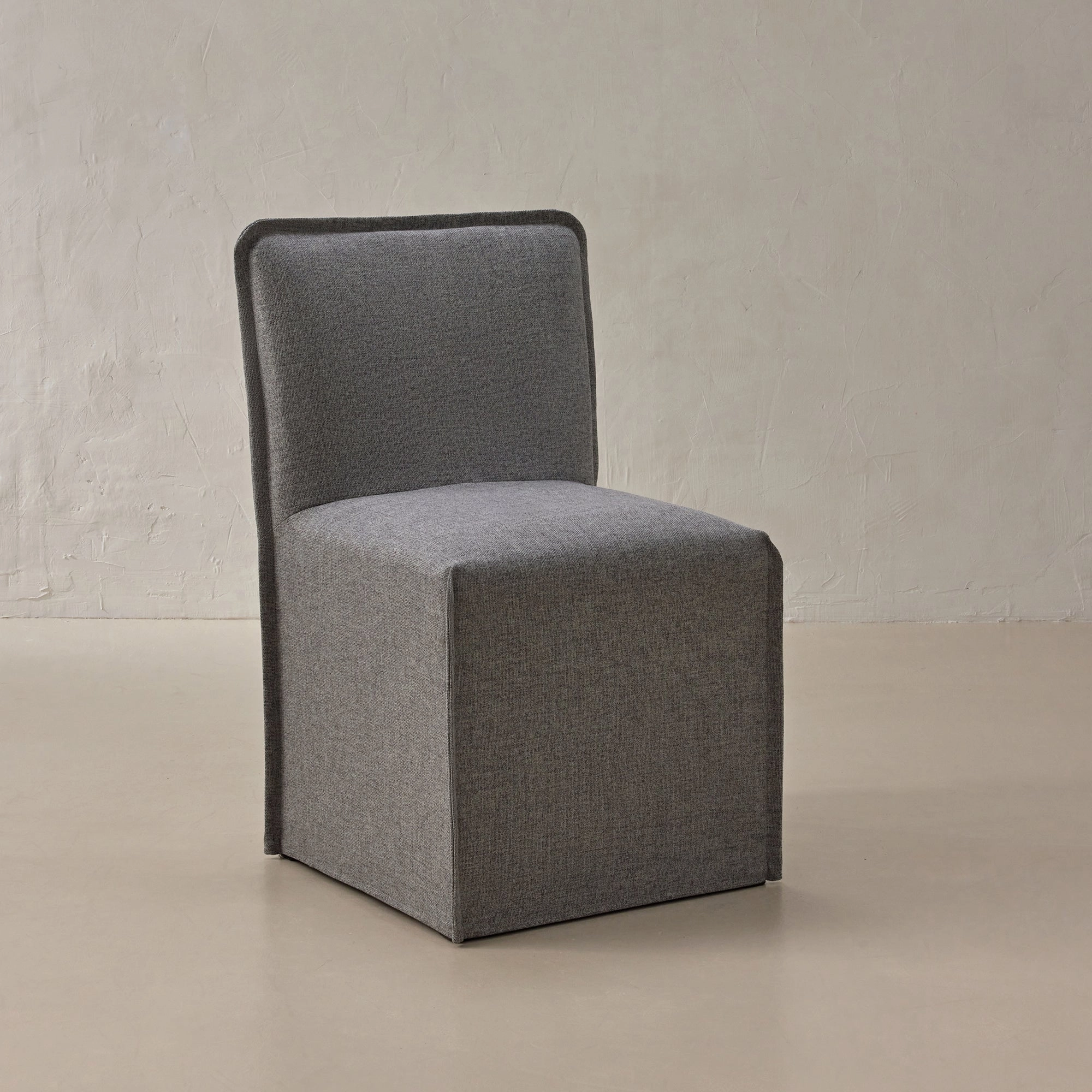 Washable Upholstered Dining Chair | 15 Back Height in Ash