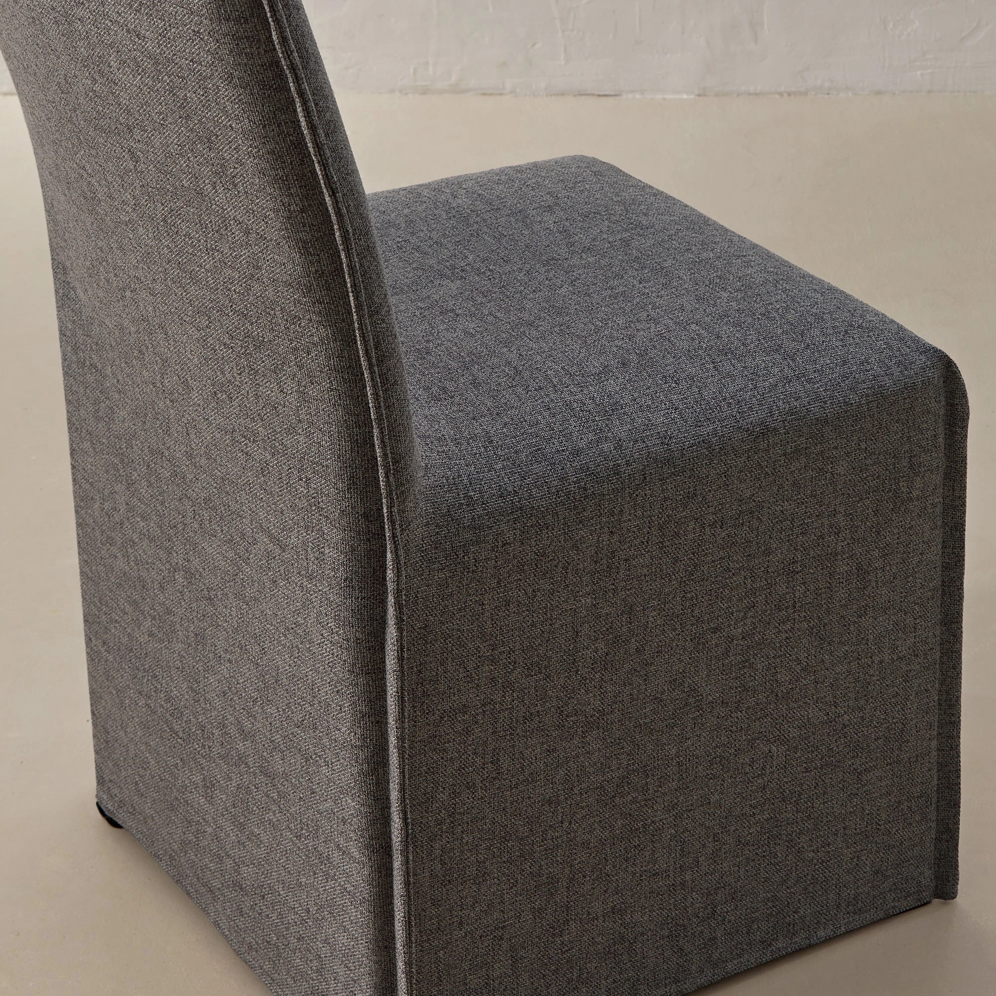 Washable Upholstered Dining Chair | 15 Back Height in Ash (Set of 2)