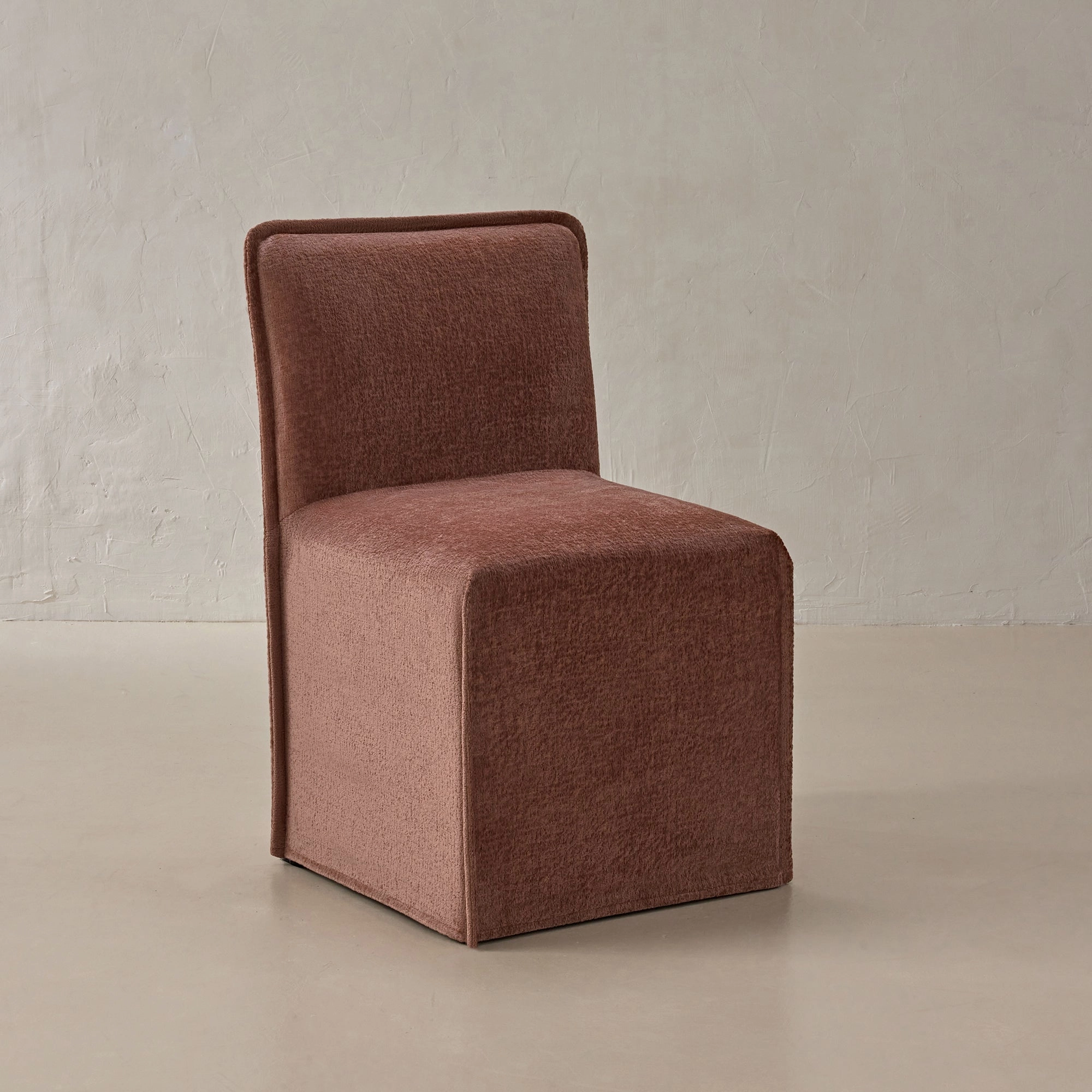 Washable Upholstered Dining Chair | 15 Back Height in Chestnut