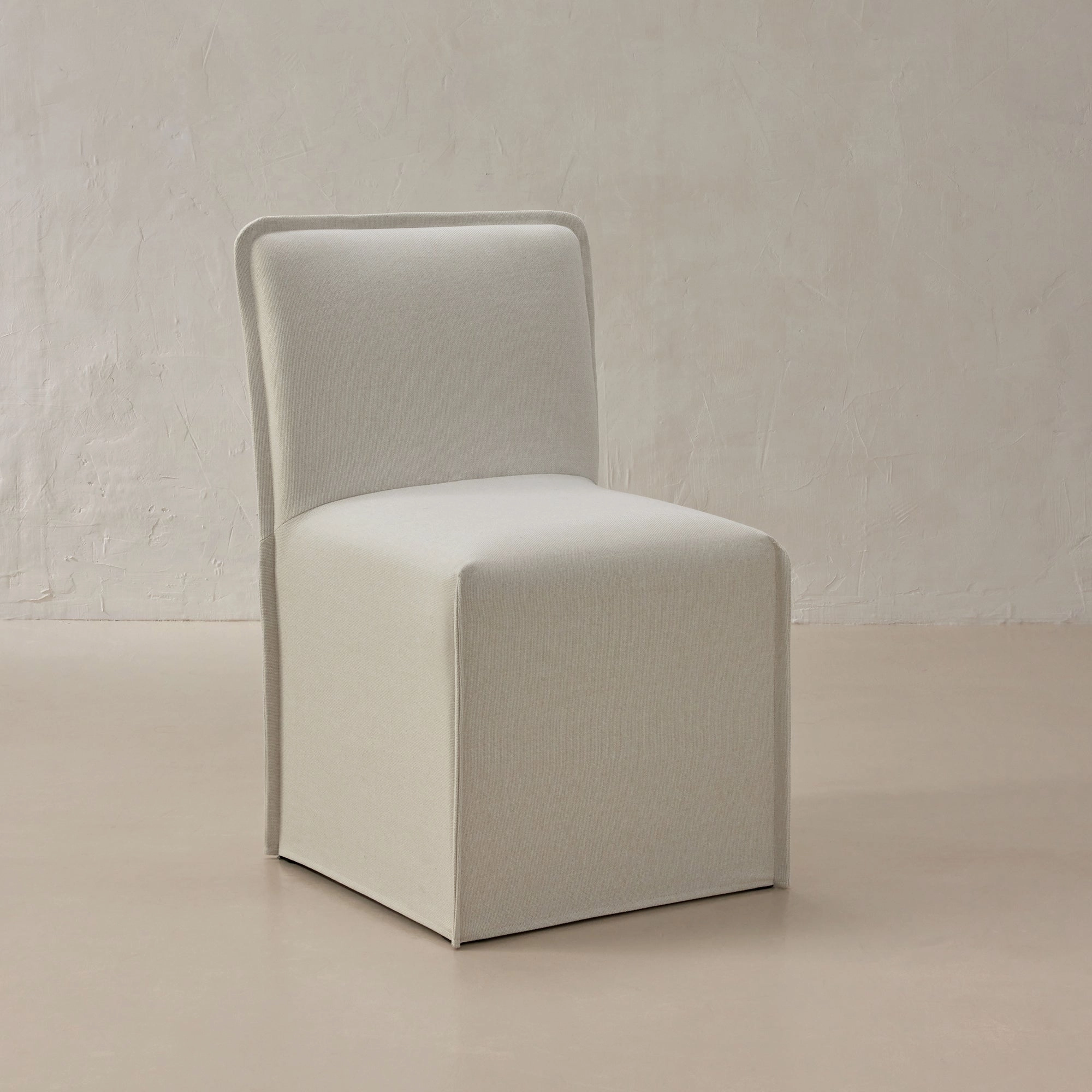 Washable Upholstered Dining Chair | 15 Back Height in Eggshell