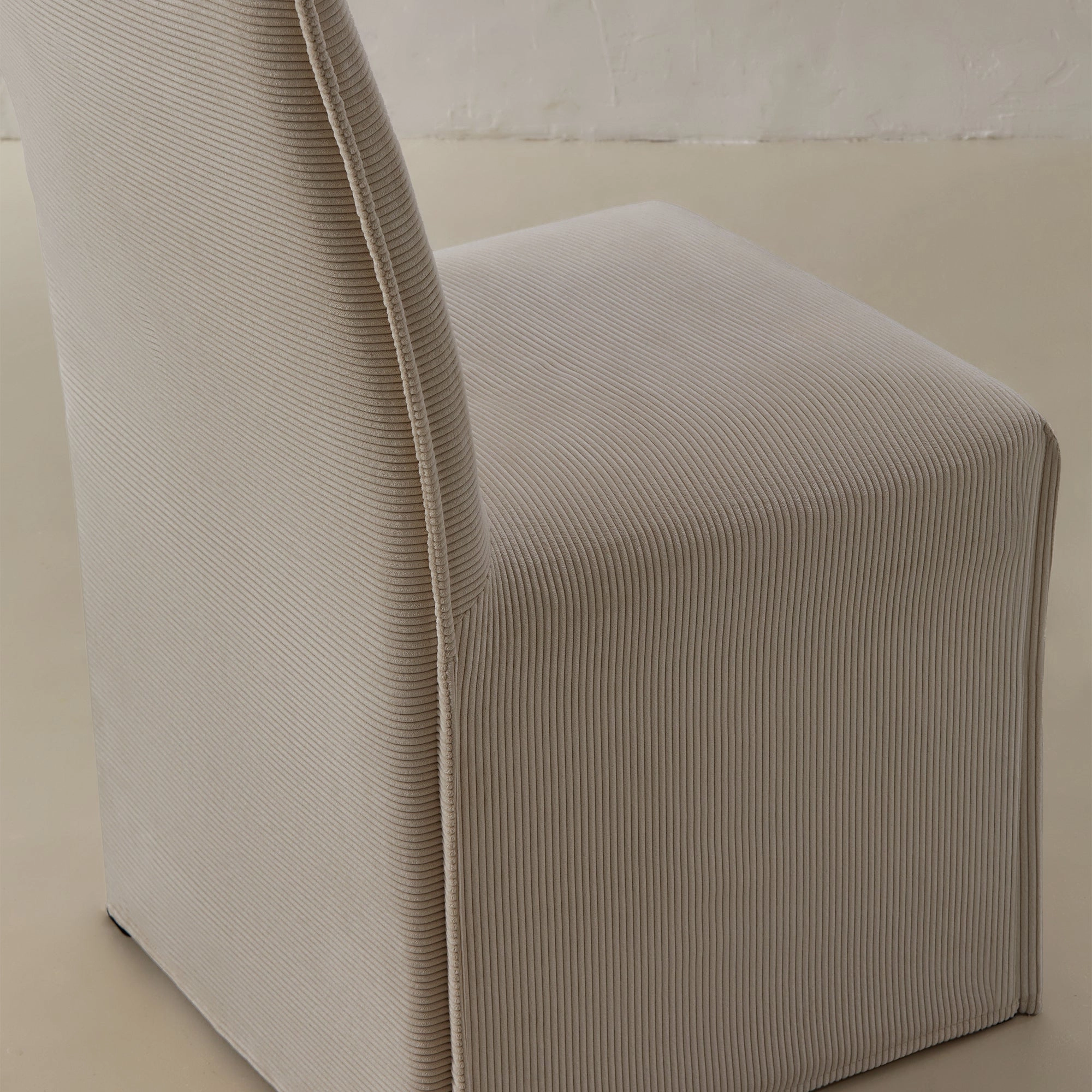 Washable Upholstered Dining Chair | 15 Back Height in Milk (Set of 2)