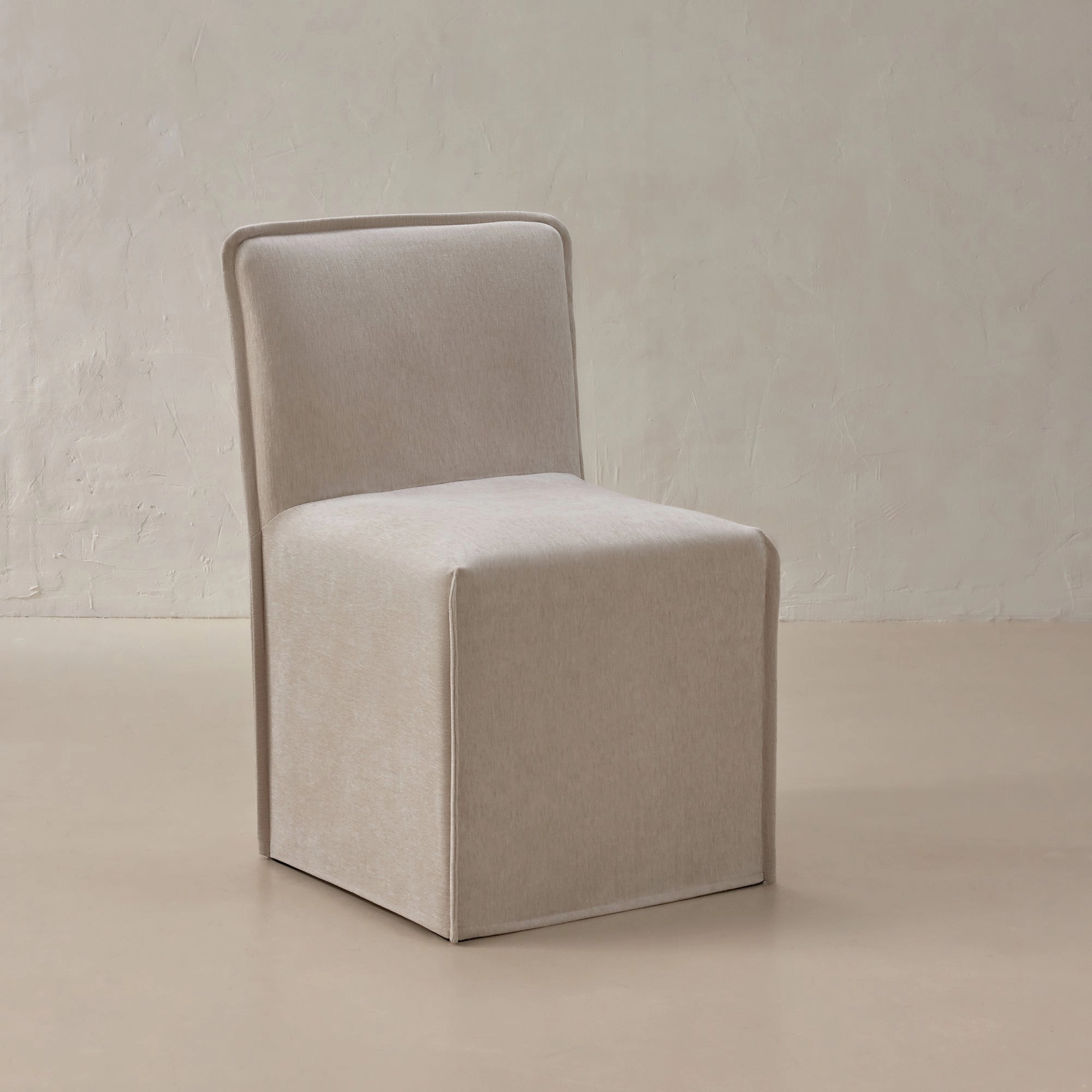 Washable Upholstered Dining Chair | 15 Back Height in Mist