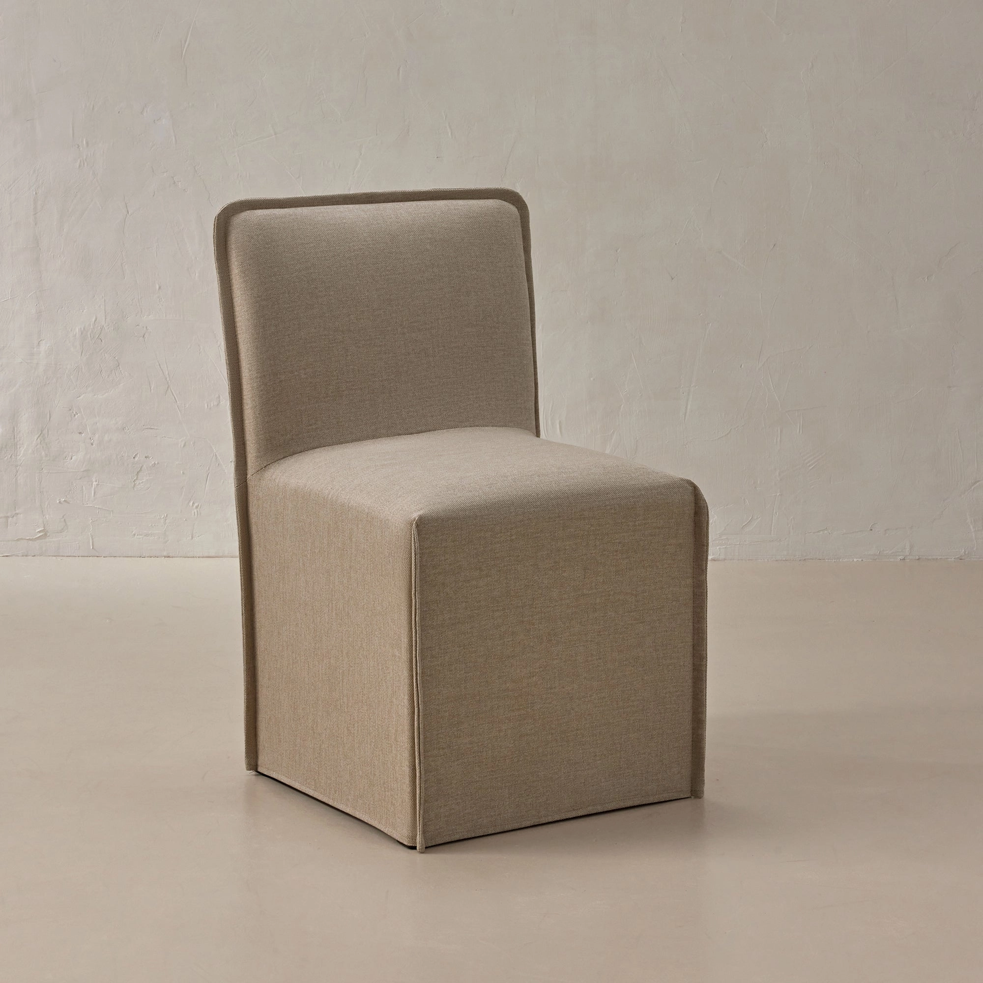 Washable Upholstered Dining Chair | 15 Back Height in Oat
