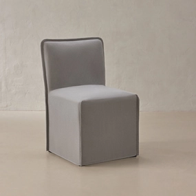 Washable Upholstered Dining Chair | 15 Back Height in Pumice