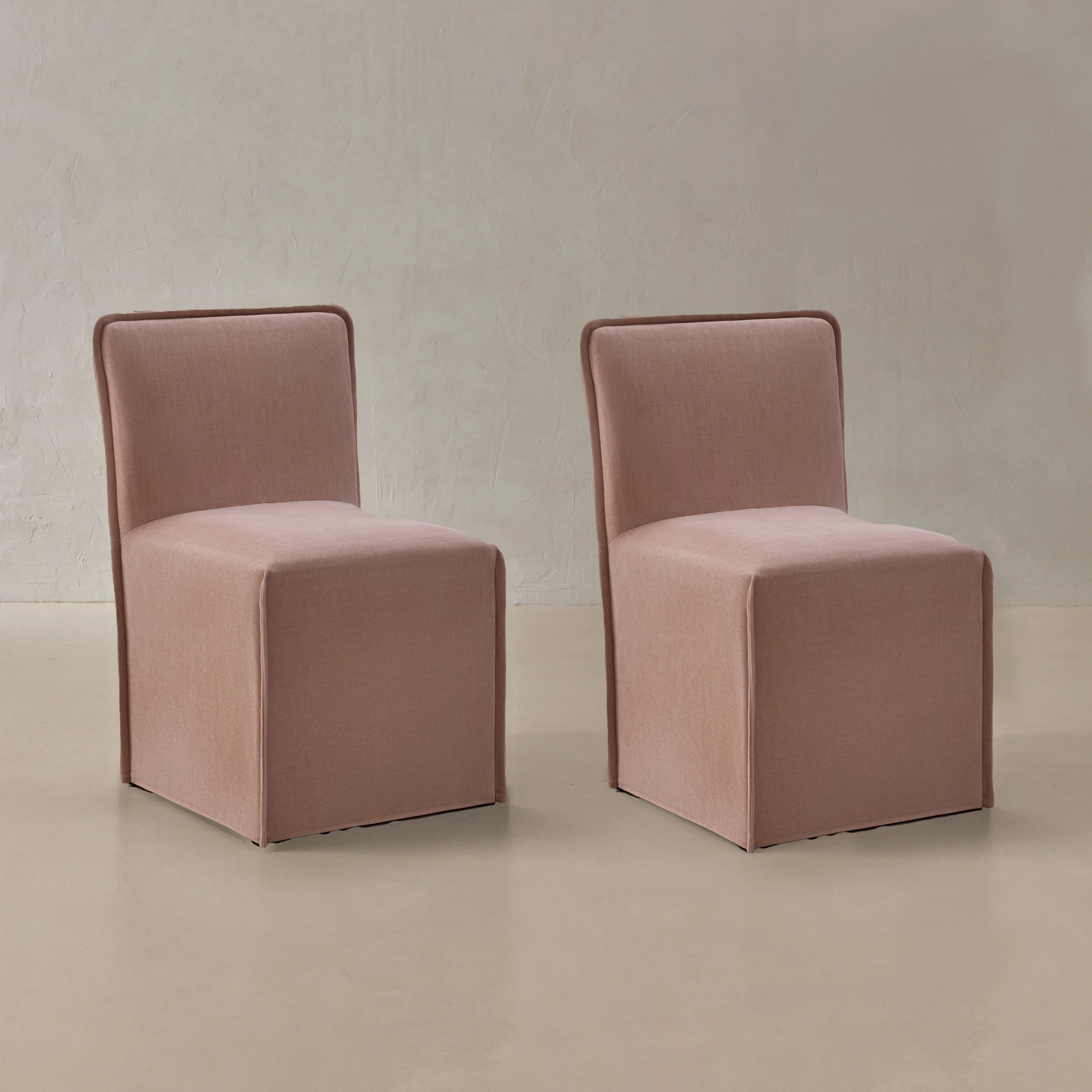 Washable Upholstered Dining Chair | 15 Back Height in Sakura (Set of 2)