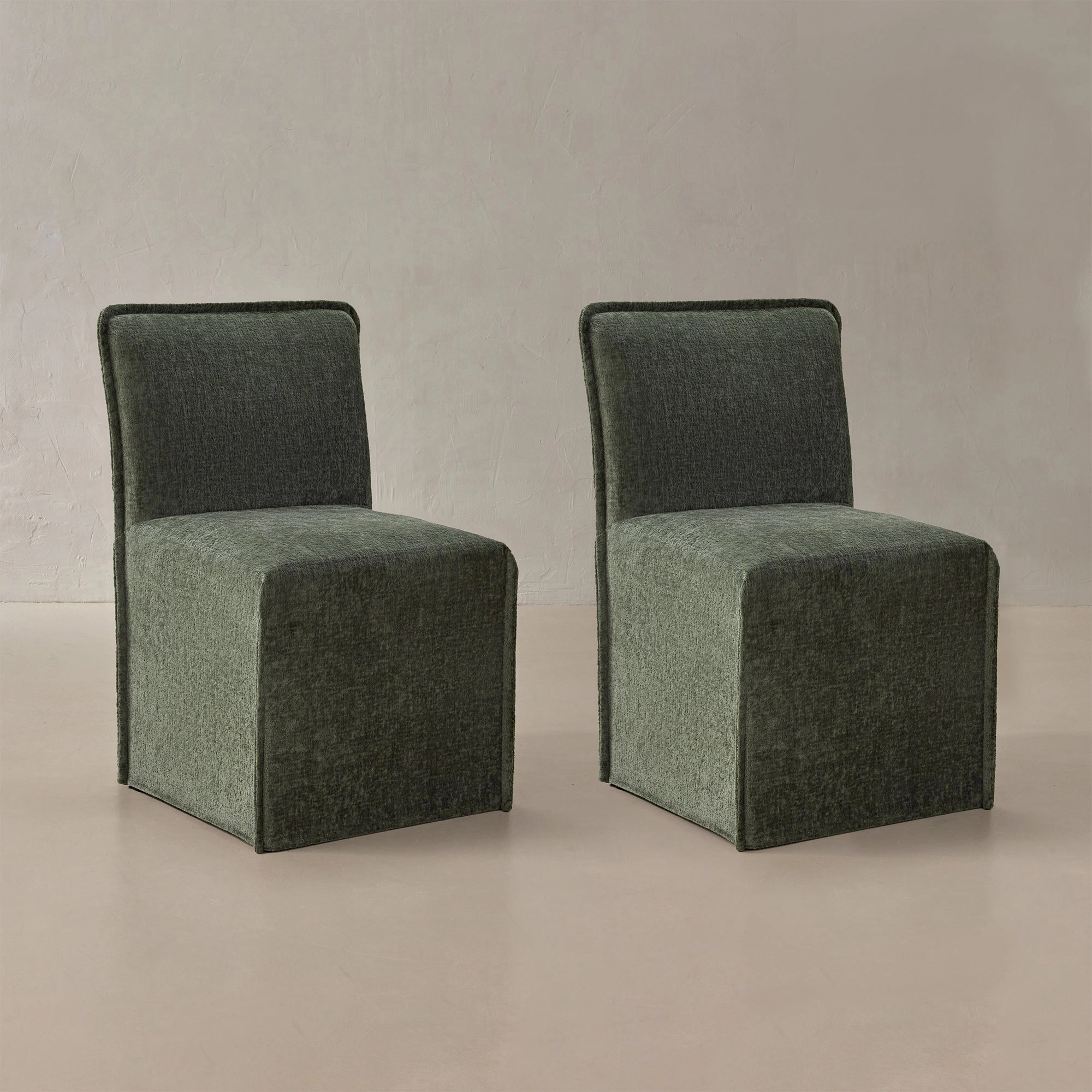 Washable Upholstered Dining Chair | 15 Back Height in Willow (Set of 2)