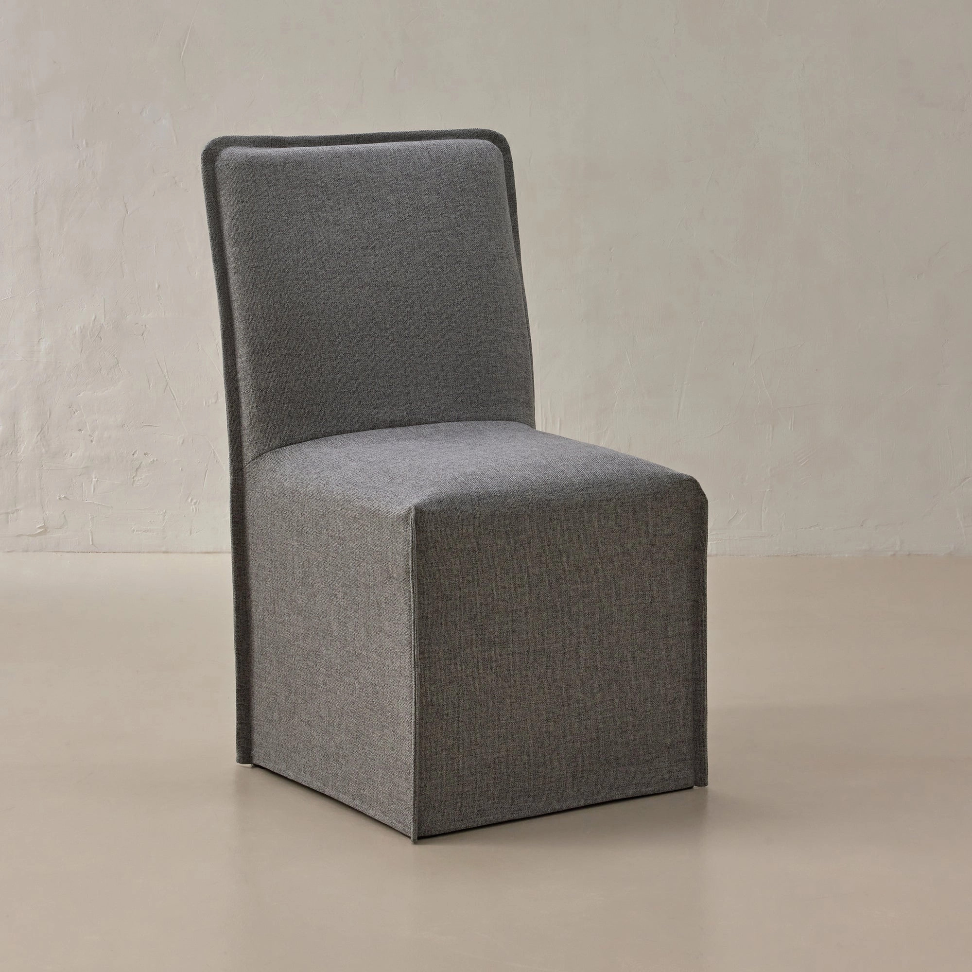 Washable Upholstered Dining Chair | 19 Back Height in Ash