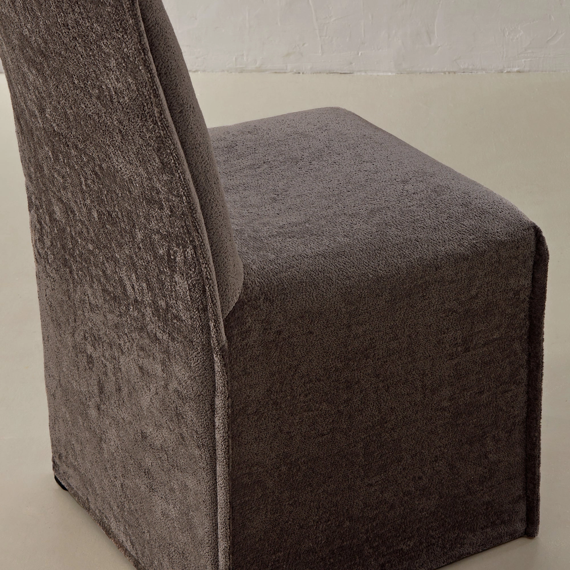 Washable Upholstered Dining Chair | 19 Back Height in Caviar