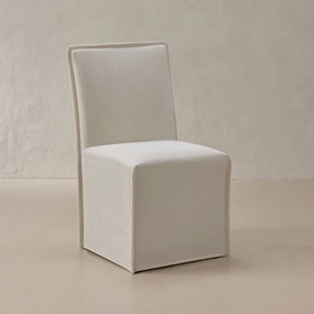 Washable Upholstered Dining Chair | 19 Back Height in Coco
